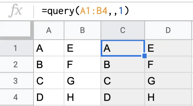 merge two columns in sheets