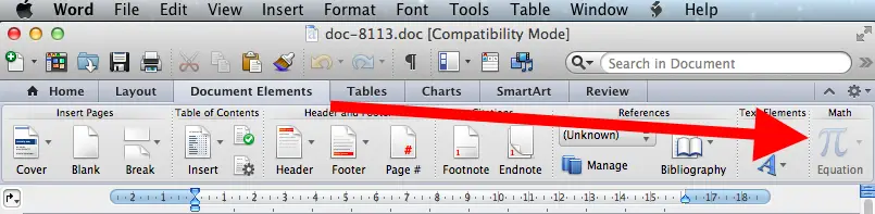 break a microsoft word equation into two lines