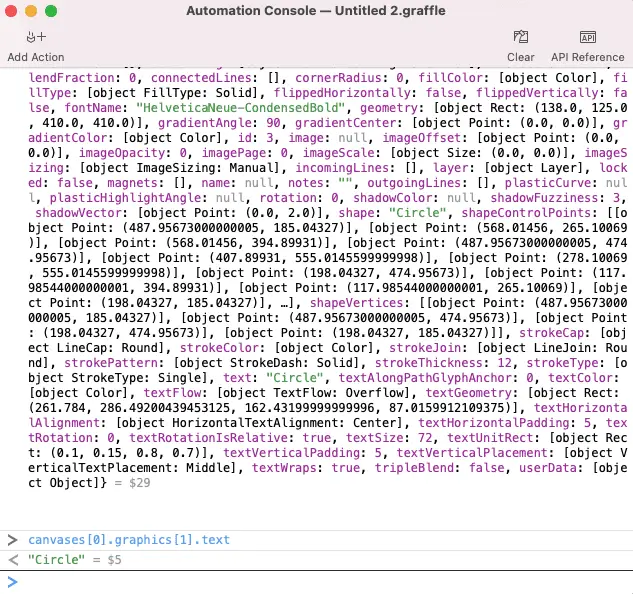 Omnigraffle Console Window