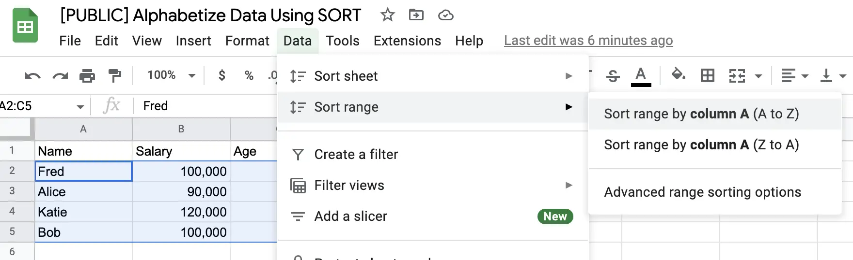 5 Ways To Alphabetize In Google Sheets (Examples With Screenshots ...